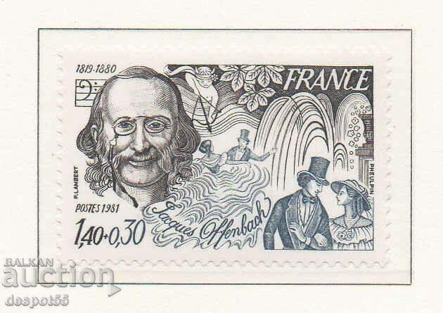 1981. Franța. Jacques Offenbach, FR. compozitor de origine germană