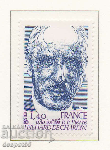 1981. Франция. 100 години от рождението на Тейяр дьо Шарден.