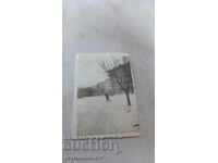 Снимка София Момче със ски между блоковете 1965