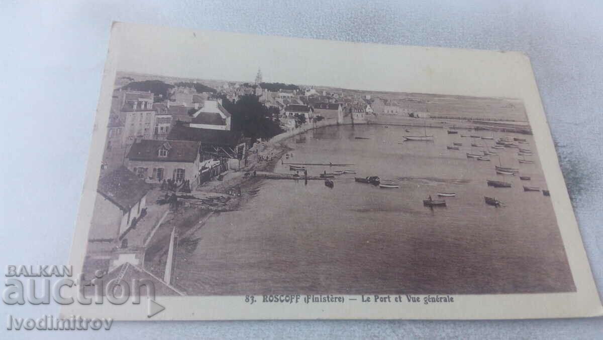 Carte poștală Roscoff Le Port et Vue Generale