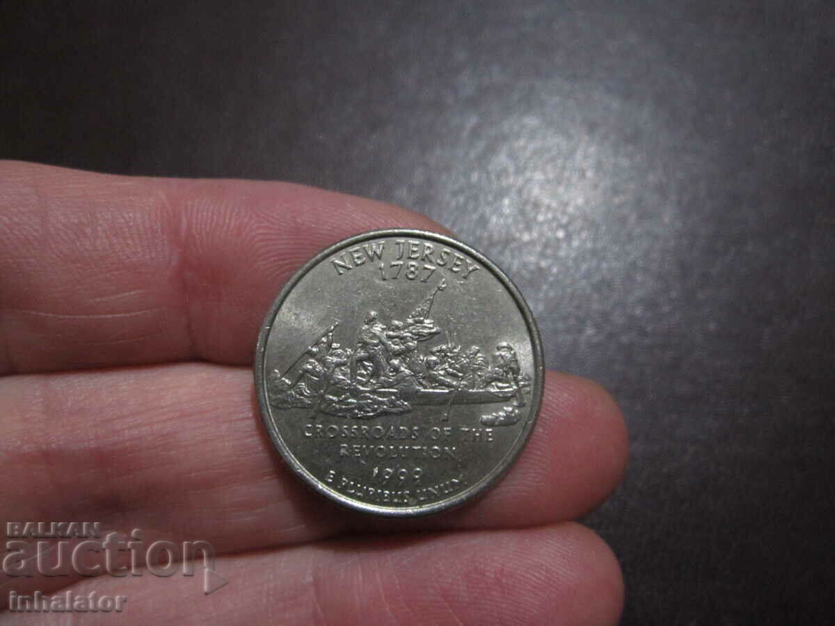 Ню Джърси  25 цента САЩ 1999 год буква D