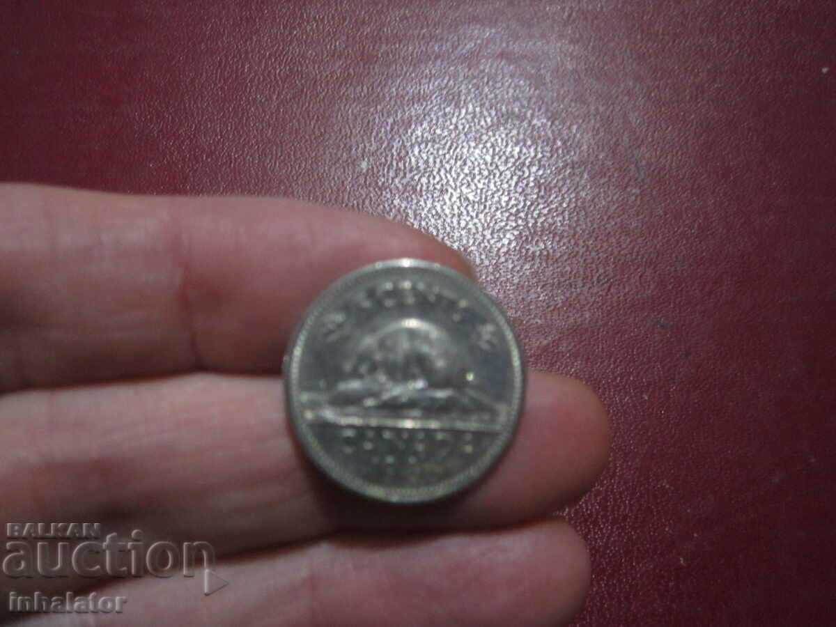 5 цента 1986 год Канада Бобър