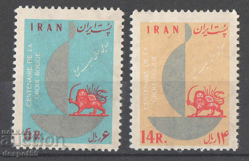 1963. Iran. 100 de ani de existență a Crucii Roșii Internaționale.