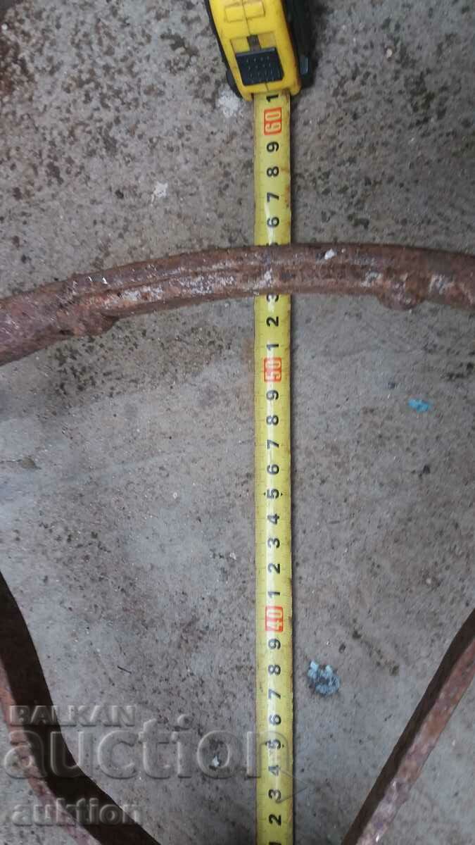 Delivery of WROUGHT RENAISSANCE RIVETED PHATON WHEEL, BICYCLE, WAGON