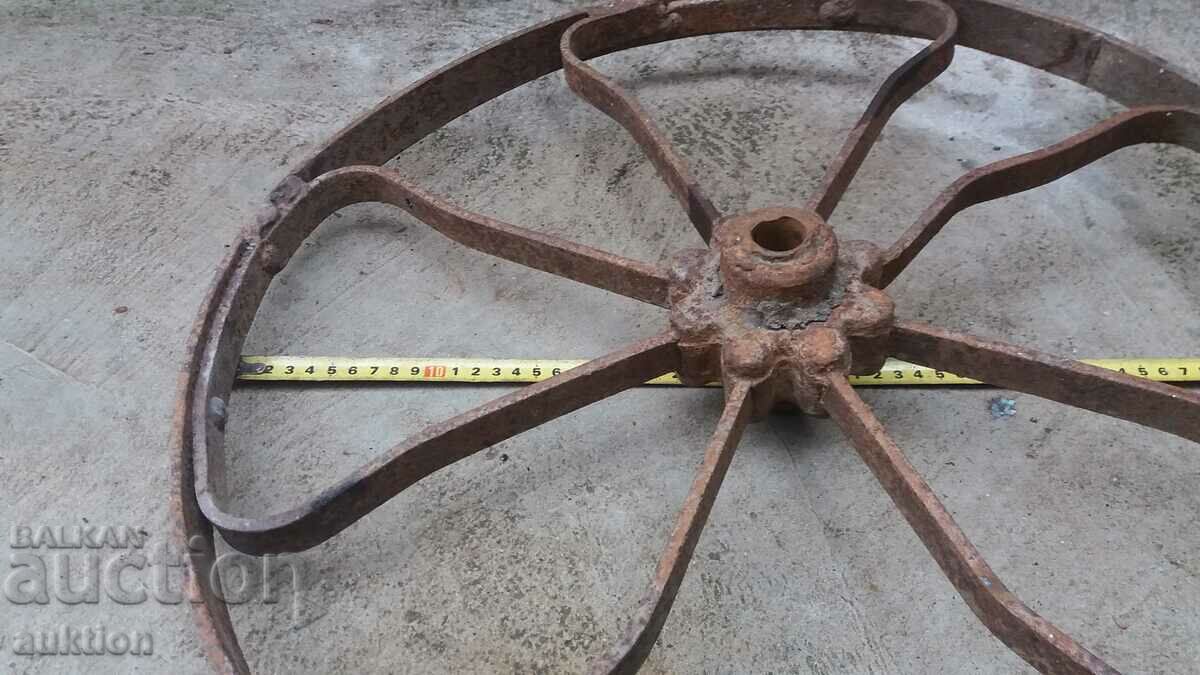 WROUGHT RENAISSANCE RIVETED PHATON WHEEL, BICYCLE, WAGON - 5