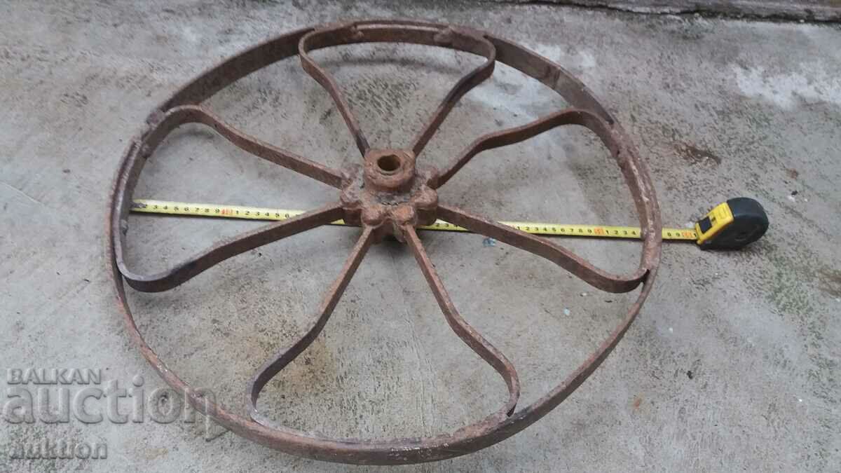 WROUGHT RENAISSANCE RIVETED PHATON WHEEL, BICYCLE, WAGON - 7