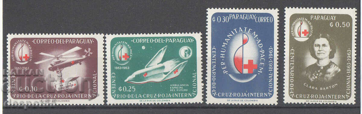 1964. Парагвай. 100 год. Международен Червен кръст.