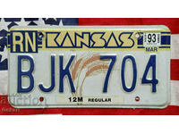 US license plate Plate KANSAS