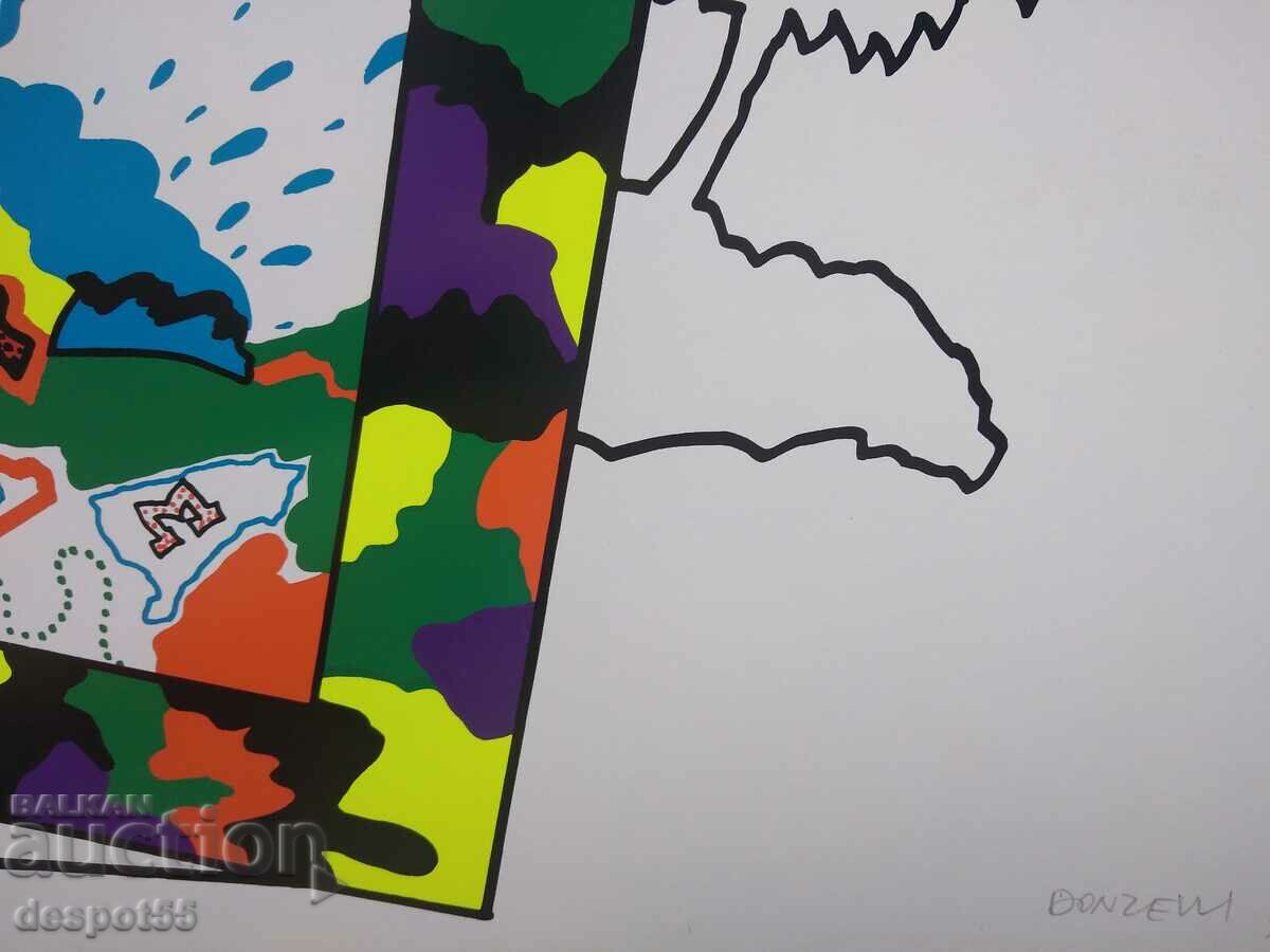 Italy. Bruno Donzelli. PopArt - Serigraphy. with price 65.00 BGN | € 33.23 Italy. Bruno Donzelli. PopArt - Serigraphy. with price 65.00 BGN | € 33.23