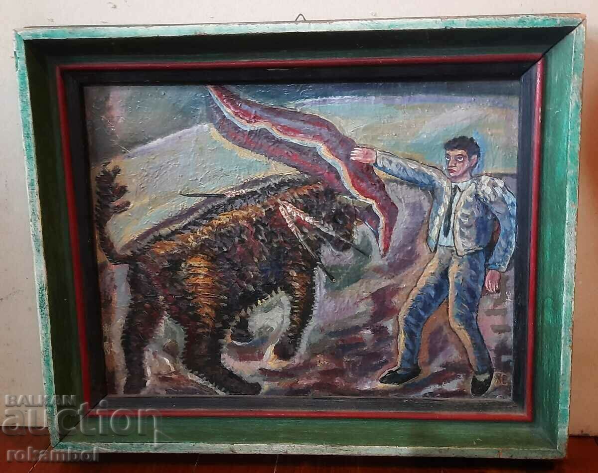An old oil painting by the artist Lubomir Savinov An old oil painting by the artist Lubomir Savinov