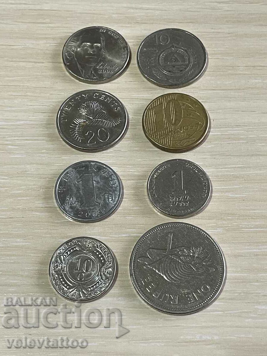 Lot de 8 monede