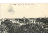 Παλιά καρτ ποστάλ - Παρίσι, περίπτερο με λουλούδια δίπλα στον ποταμό Σηκουάνα