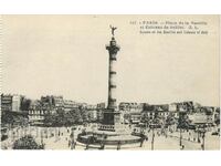 Стара картичка - Париж, Площад на Бастилията