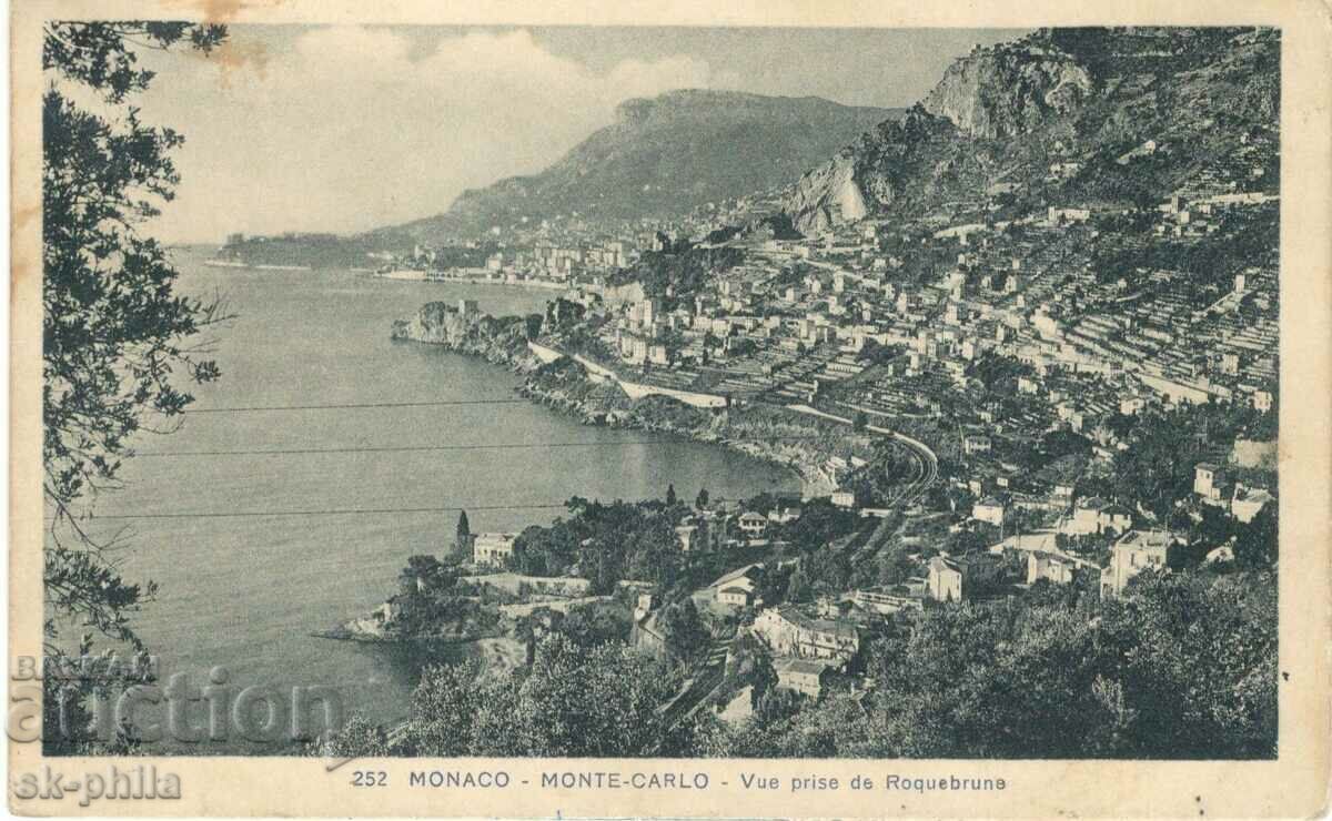 Old postcard - Monaco, Monte Carlo - view