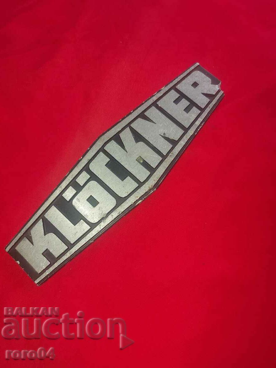 Klöckner with price 49.50 BGN | € 25.31 Klöckner with price 49.50 BGN | € 25.31