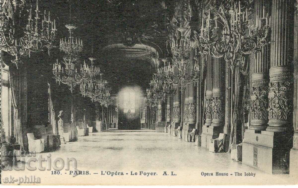 Old postcard - Paris, Foyer of the Opera