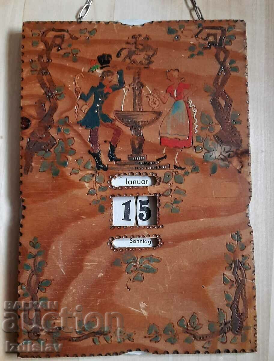 Delivery of Vintage wooden calendar