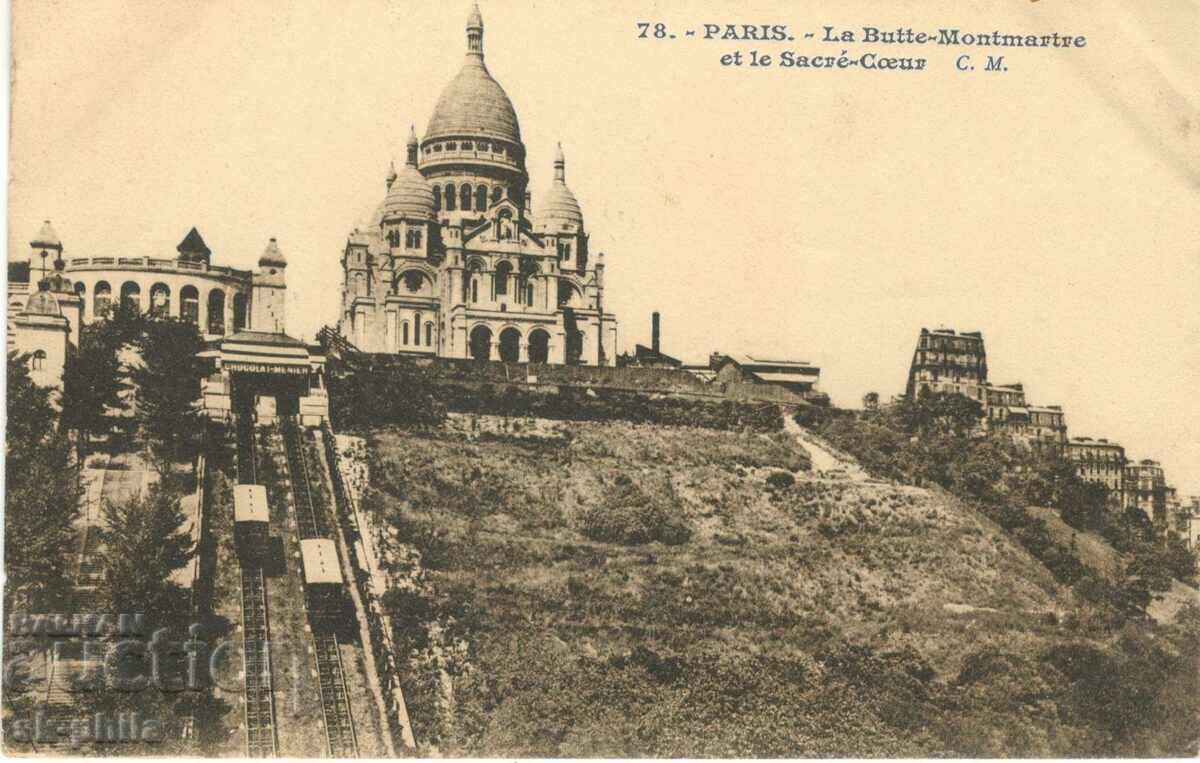 Old postcard - Paris, Sacre Coeur Cathedral
