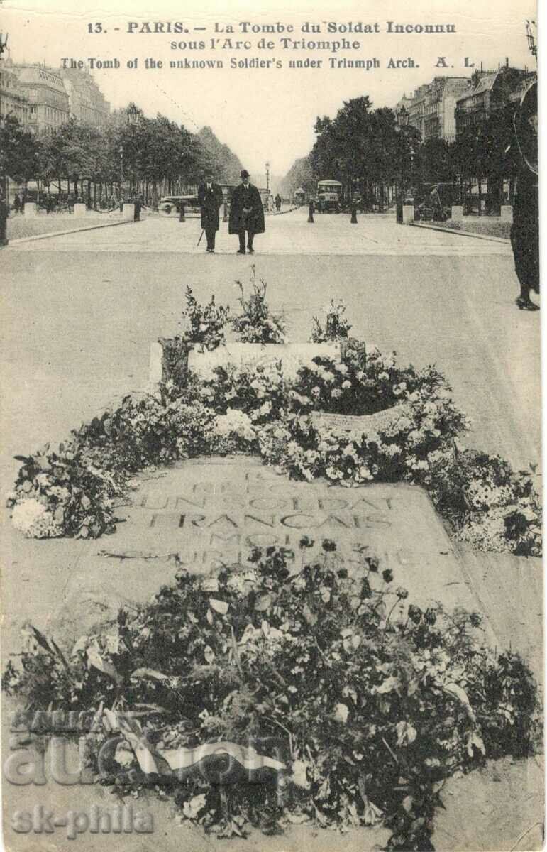 Old postcard - Paris, Monument to the Unknown Warrior