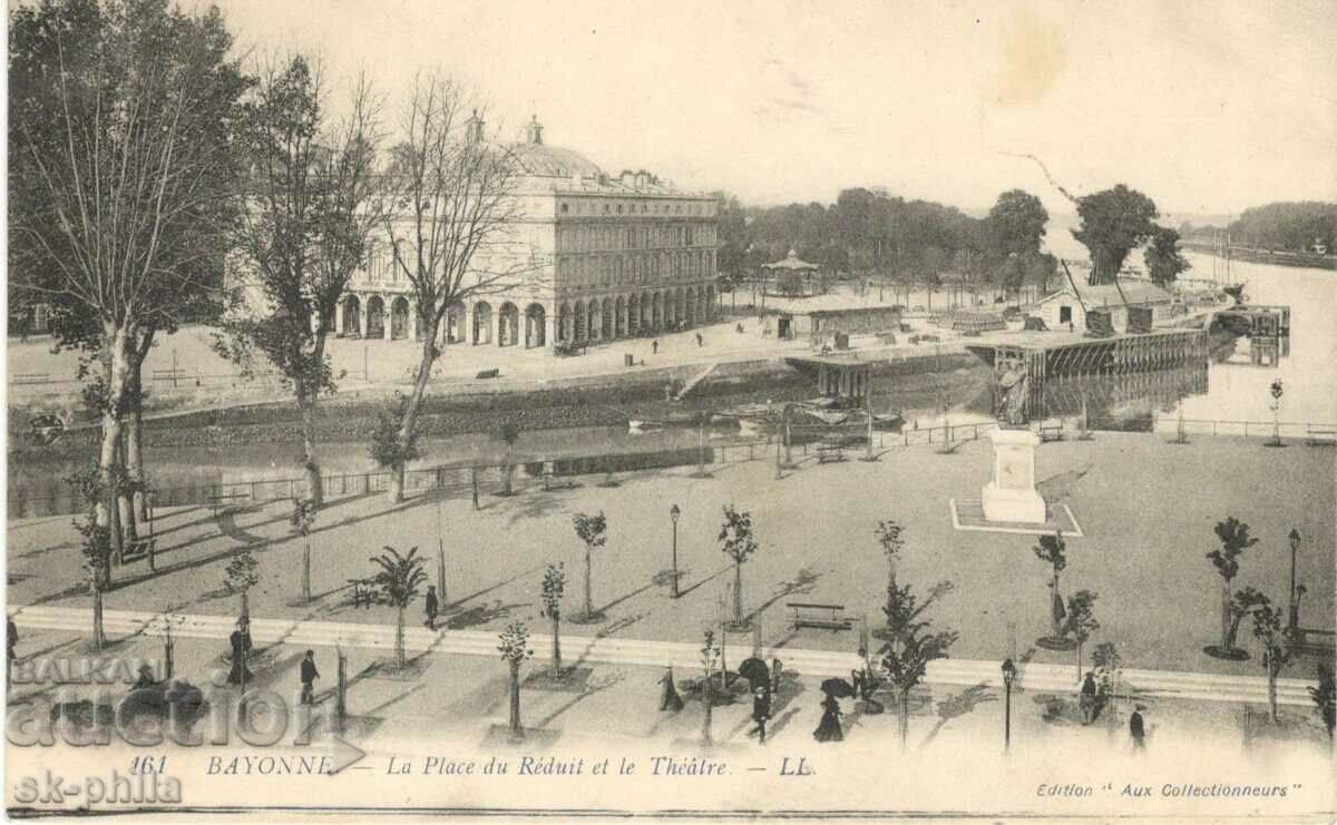 Carte poștală veche - Bayonne, Piața