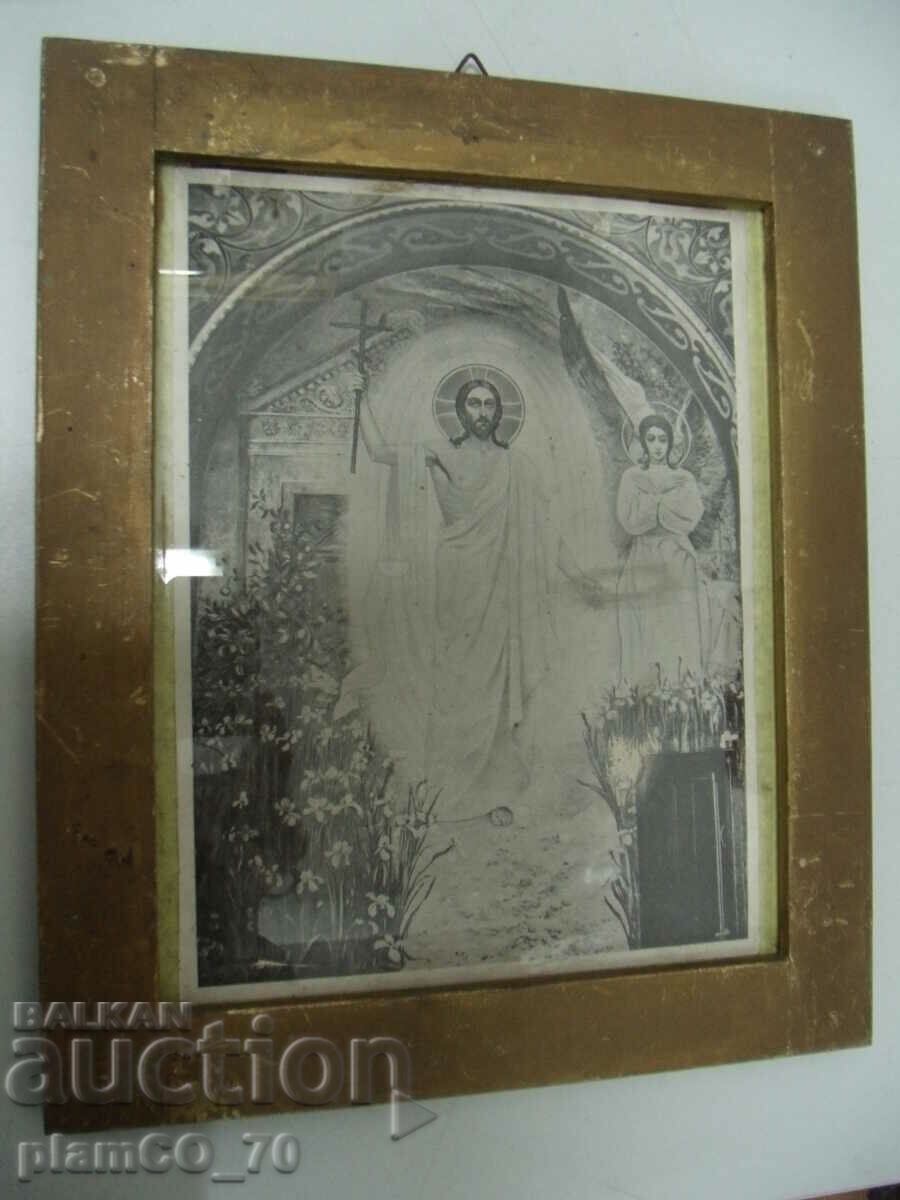 Delivery of #*6756 old icon / photo with wooden frame Delivery of #*6756 old icon / photo with wooden frame