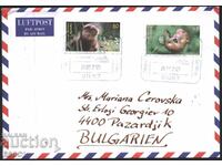 Plic de călătorie cu timbre Fauna Animals 2020 din Germania