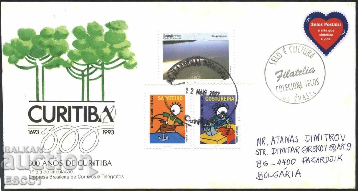 Plic de călătorie cu timbre Reca Araguaia din Brazilia