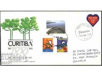Traveled envelope with Reca Araguaia stamps from Brazil