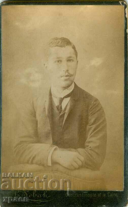 СТАРА ФОТОГРАФИЯ - КАРТОН - ИКОНОМОВ  КОНСТАНТИНОПОЛ - М0923