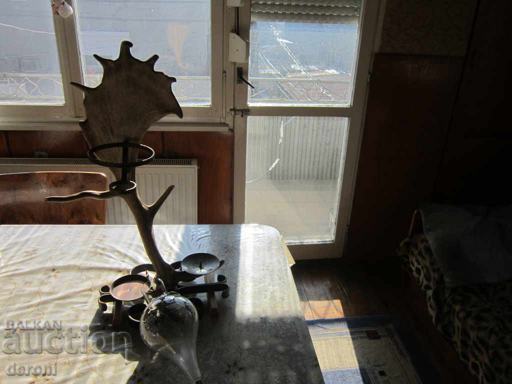 Γερμανικά μοναδική καράφα ελαφόκερων κηροπήγιο κελάρι τρόπαιο - 6 Γερμανικά μοναδική καράφα ελαφόκερων κηροπήγιο κελάρι τρόπαιο - 6