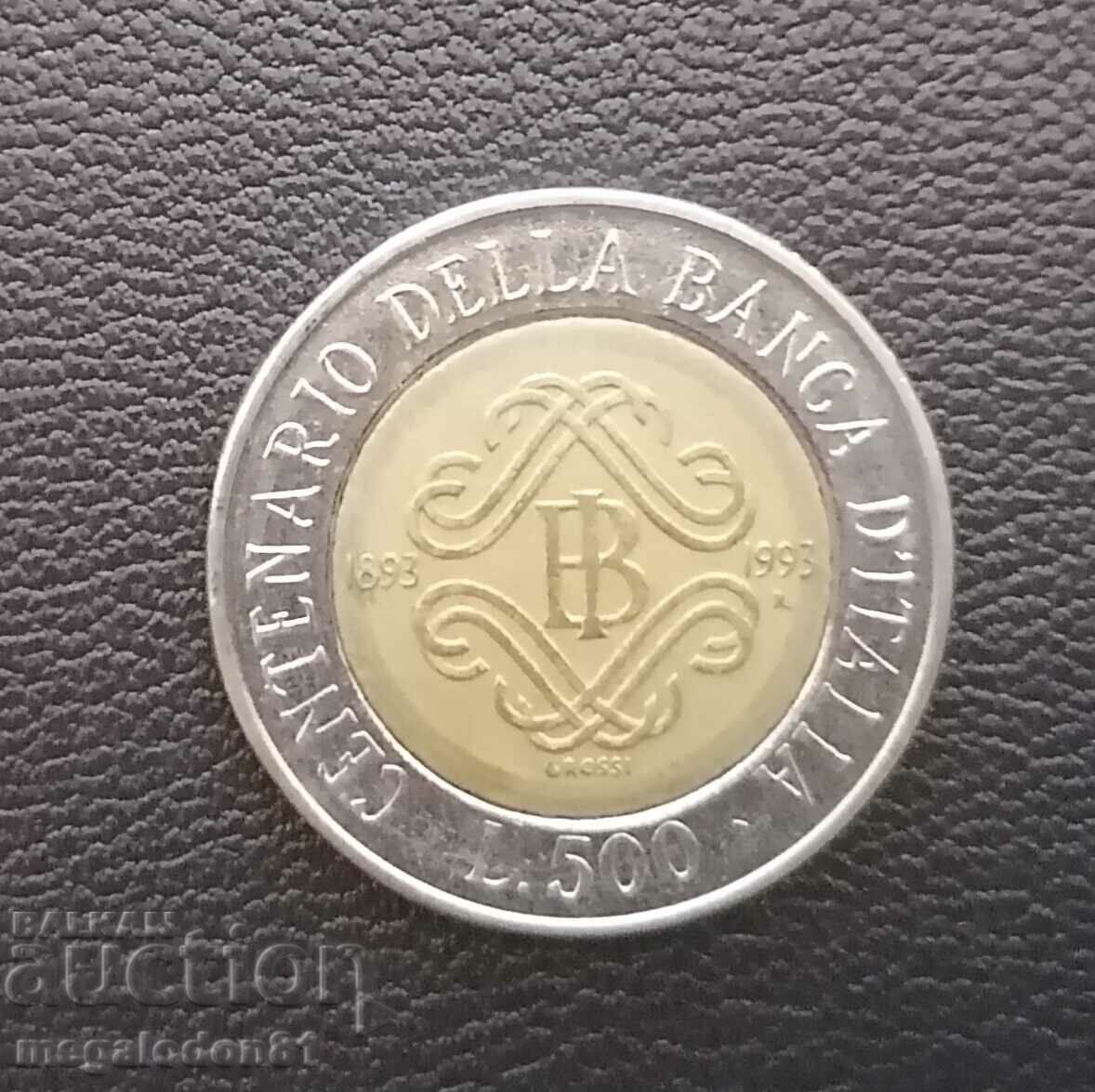 Италия - 500 лири , 1993г.