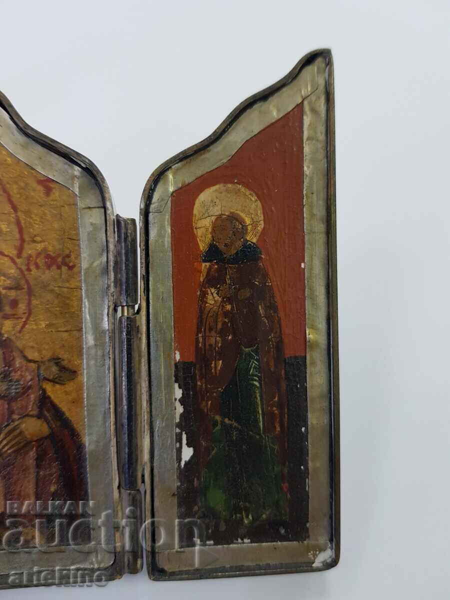 Livrarea Un rar triptic cu icoană regală rusă din secolul al XIX-lea Livrarea Un rar triptic cu icoană regală rusă din secolul al XIX-lea