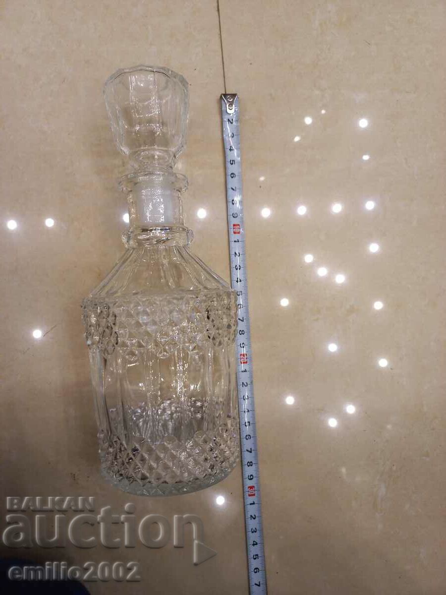 Glass carafe retro social with price 9.00 BGN | € 4.60 Glass carafe retro social with price 9.00 BGN | € 4.60