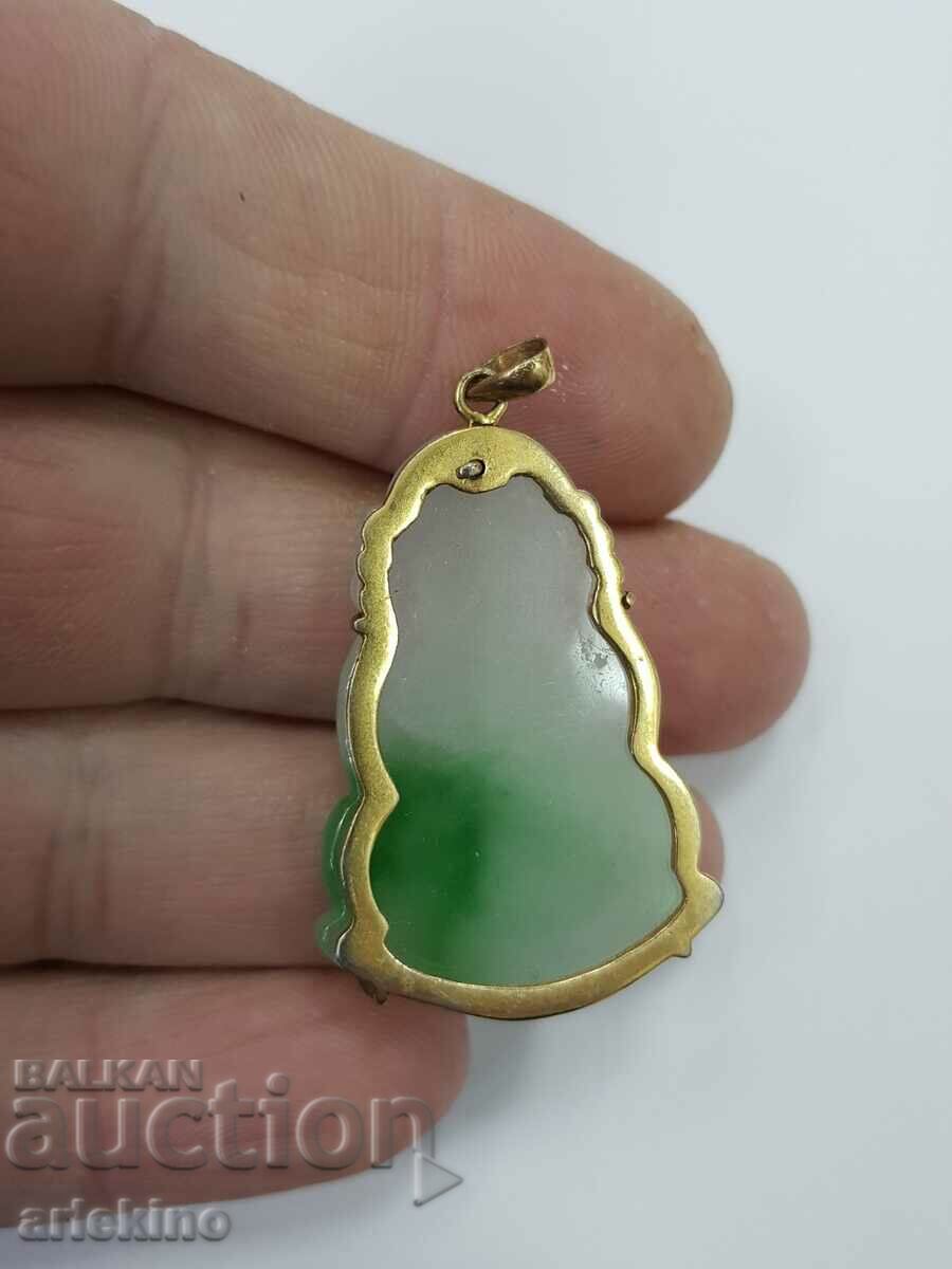 Delivery of A rare collectable Jade Buddha Gilt Locket Delivery of A rare collectable Jade Buddha Gilt Locket