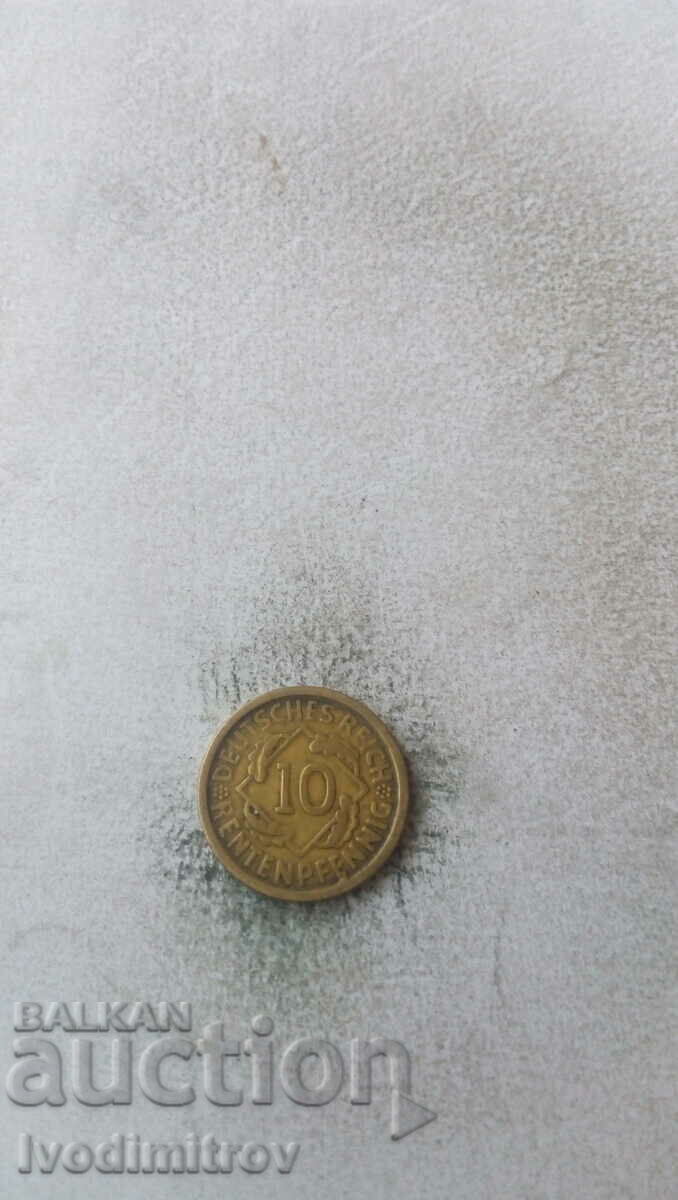 Германия 10 райхспфенинга 1924 D