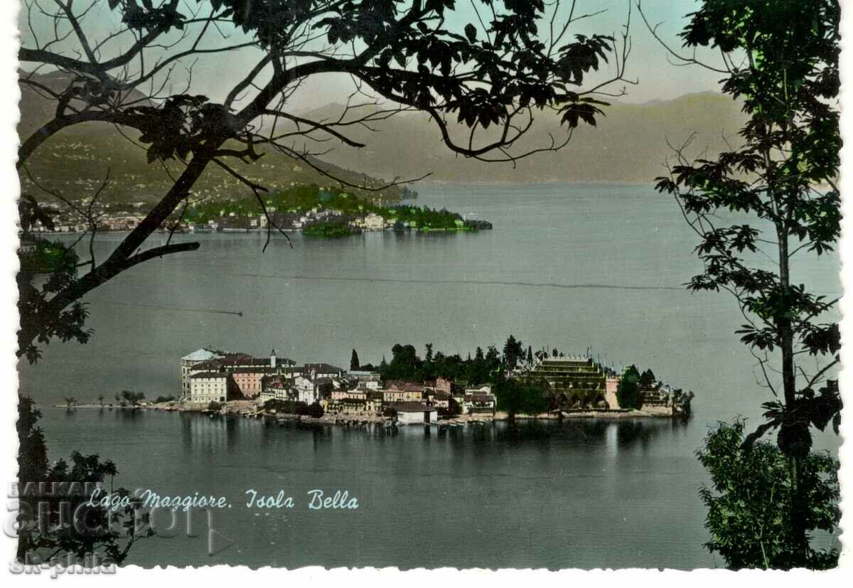 Old postcard - Lake Lago Maggiore