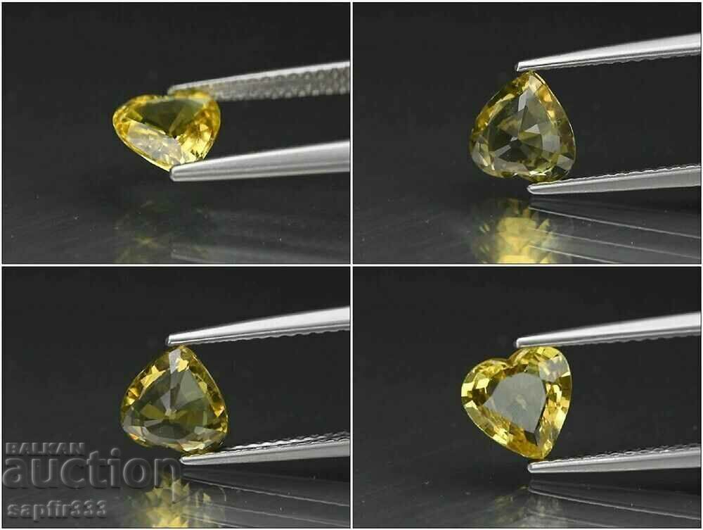 Auction  RARE AND BEAUTIFUL HIGH PURITY HEART CUT CHRYSOBERYL