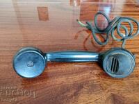 Telephone handset, manufactured Bulgaria 1960s, bakelite