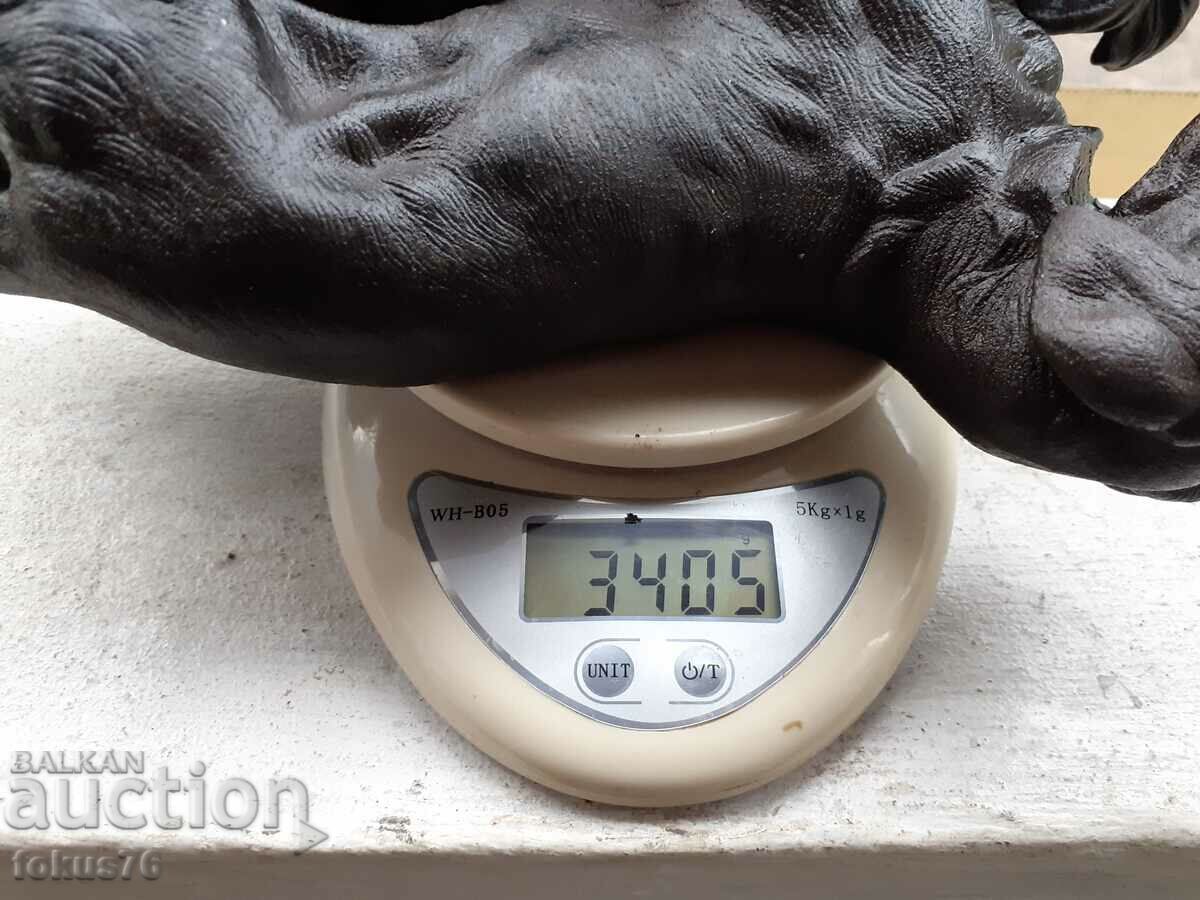 A wonderful statuette figure of a hunting dog in cast iron - 7 A wonderful statuette figure of a hunting dog in cast iron - 7