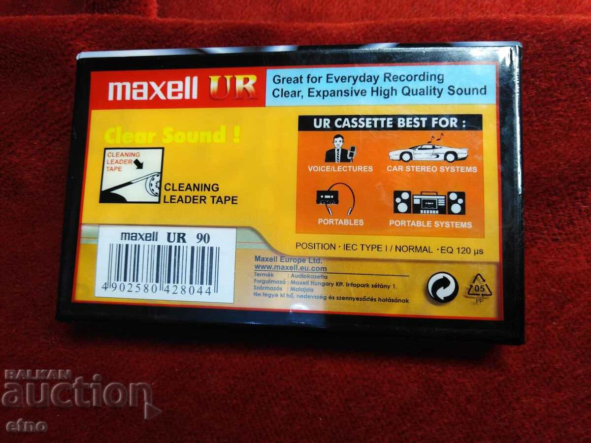 1 piece NEW AUDIO CASSETTE - MAXELL UR 90 with price 10.00 BGN | € 5.11