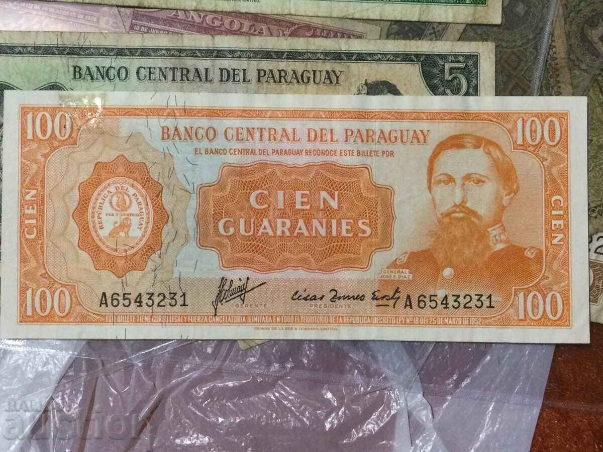 Paraguay 100 Guarani 1963