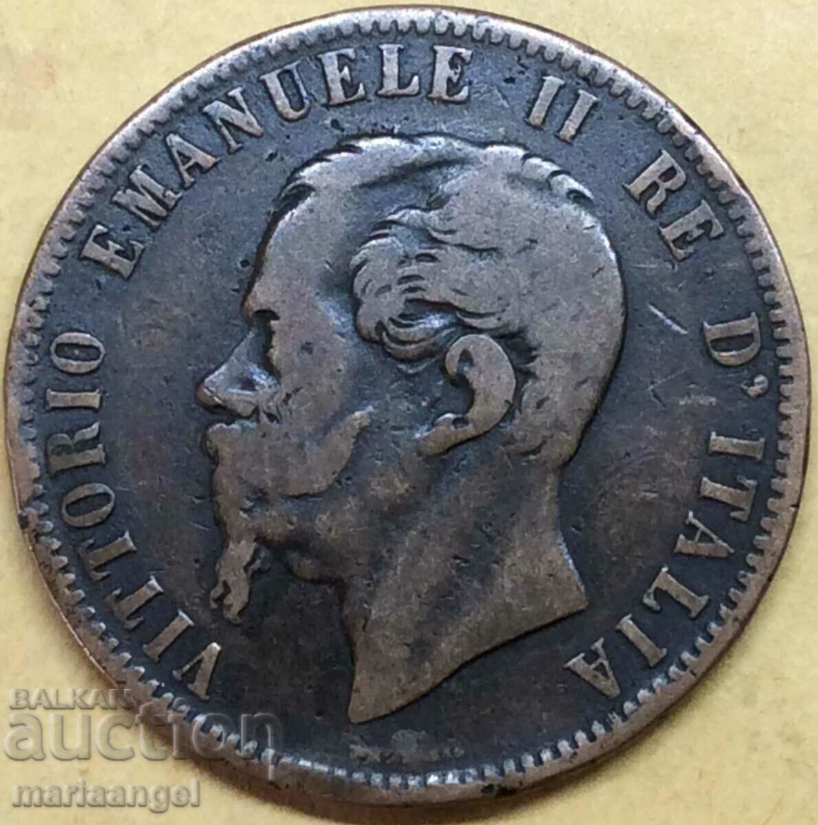 10 чентесими 1867 Италия 30мм N - Неапол Виктор Емануил