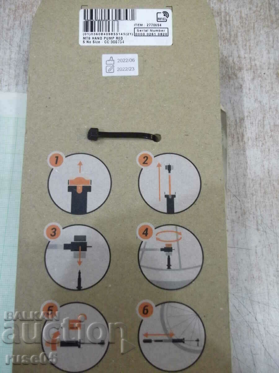 Hand pump for mountain bike red new - 7 Hand pump for mountain bike red new - 7