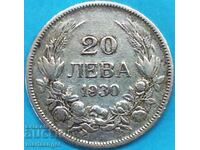 Bulgaria 20 leva 1930 silver