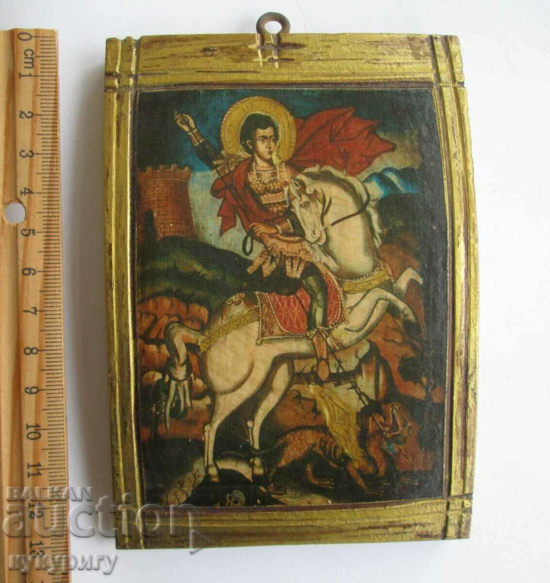 Old small icon of St. George the Victorious - 6