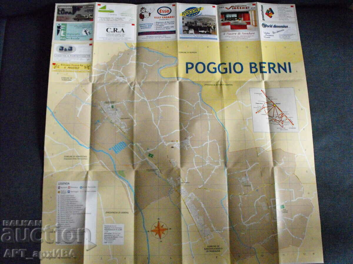 Tourist map of POGGIO BERNI /Rimini area/ in Italy. with price 3.50 BGN | € 1.79