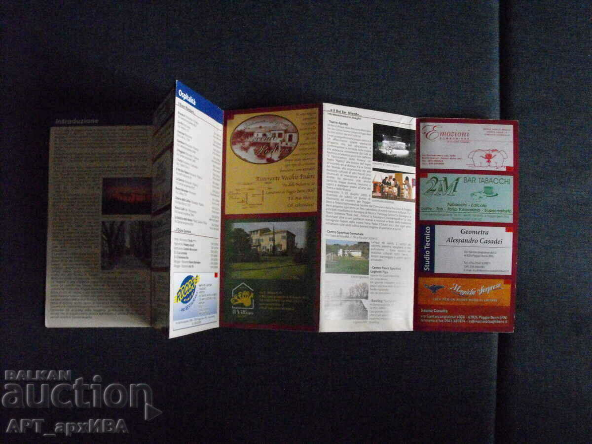 Delivery of Tourist map of POGGIO BERNI /Rimini area/ in Italy.