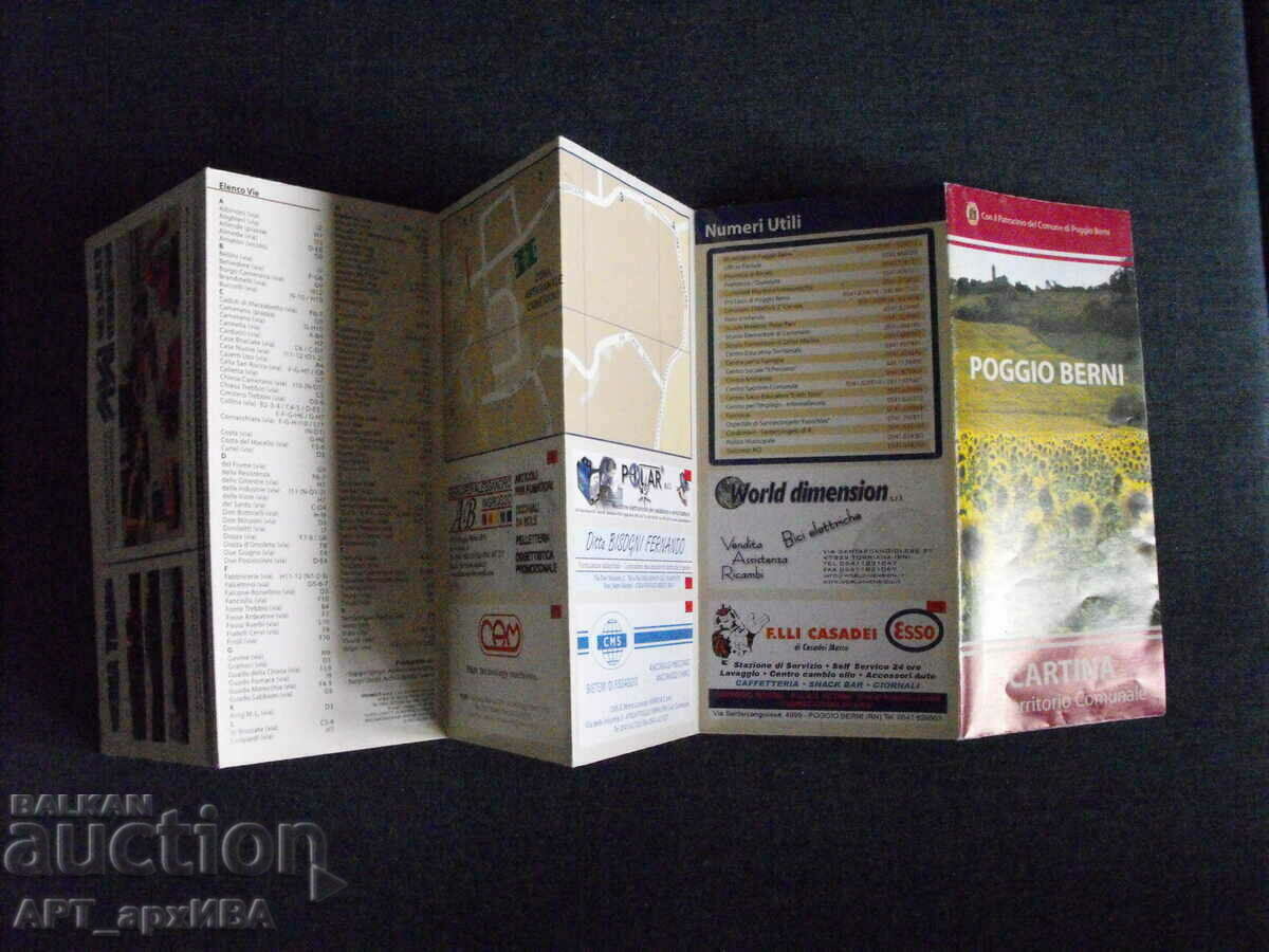 Tourist map of POGGIO BERNI /Rimini area/ in Italy. - 5