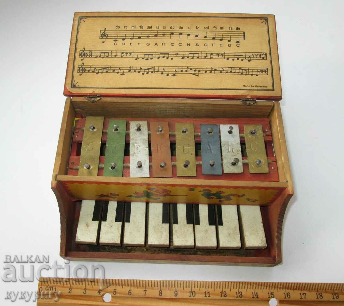 Auction Old German children's toy piano Germany 1942 Auction Old German children's toy piano Germany 1942