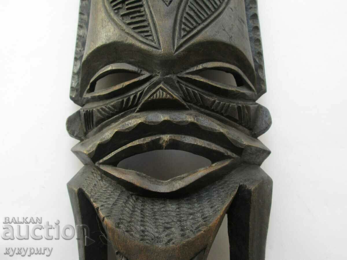 Auction Old wooden mask figure for wall handmade decoration Auction Old wooden mask figure for wall handmade decoration